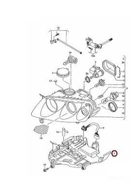 TOUAREG FAR ALT TABLASI SOL 2004-2008 7L6941613